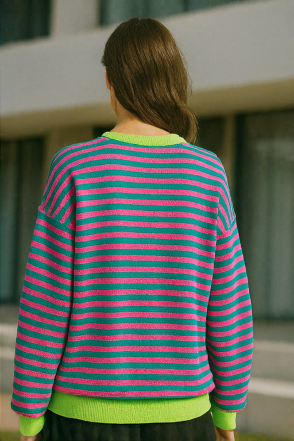 Dahlia Striped Cotton Sweater