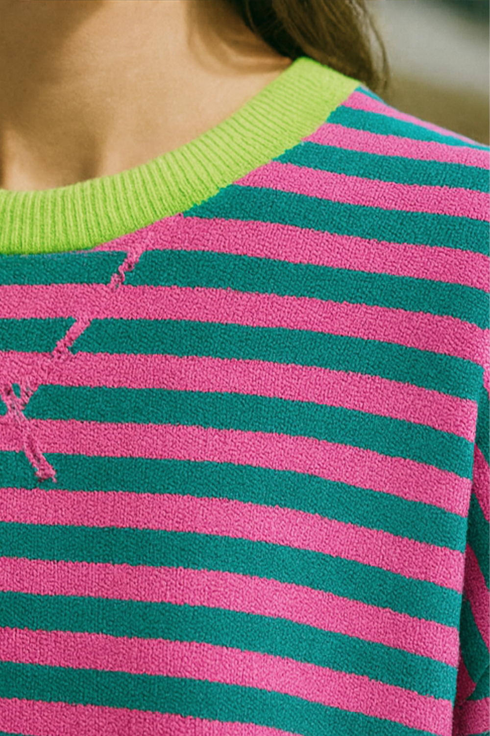 Dahlia Striped Cotton Sweater