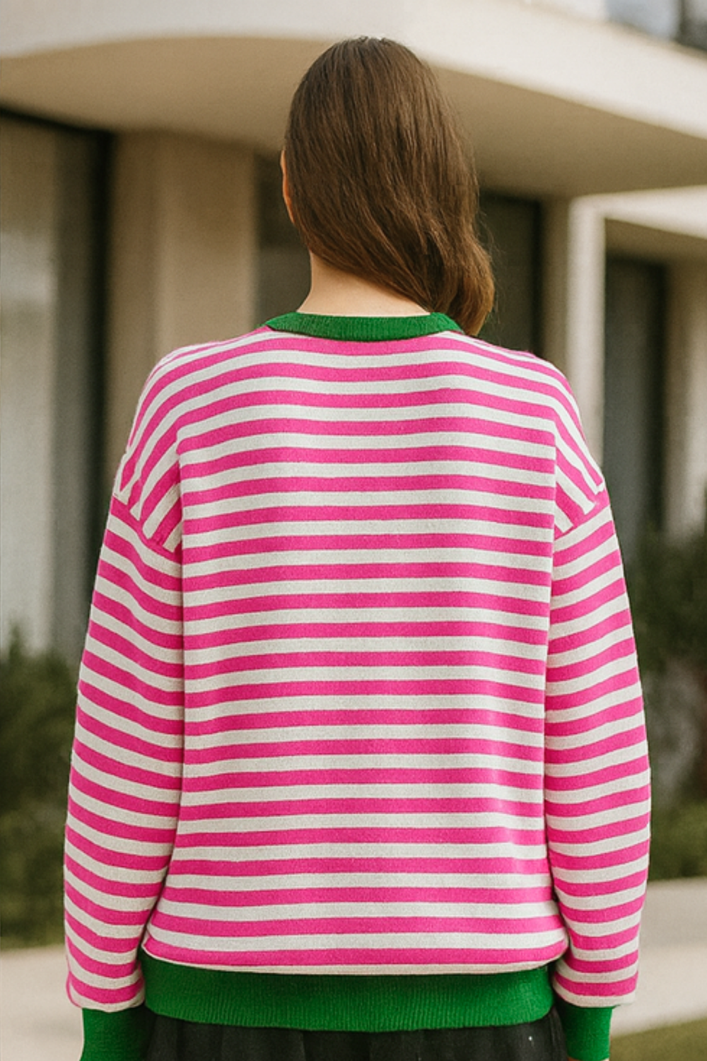 Dahlia Striped Cotton Sweater