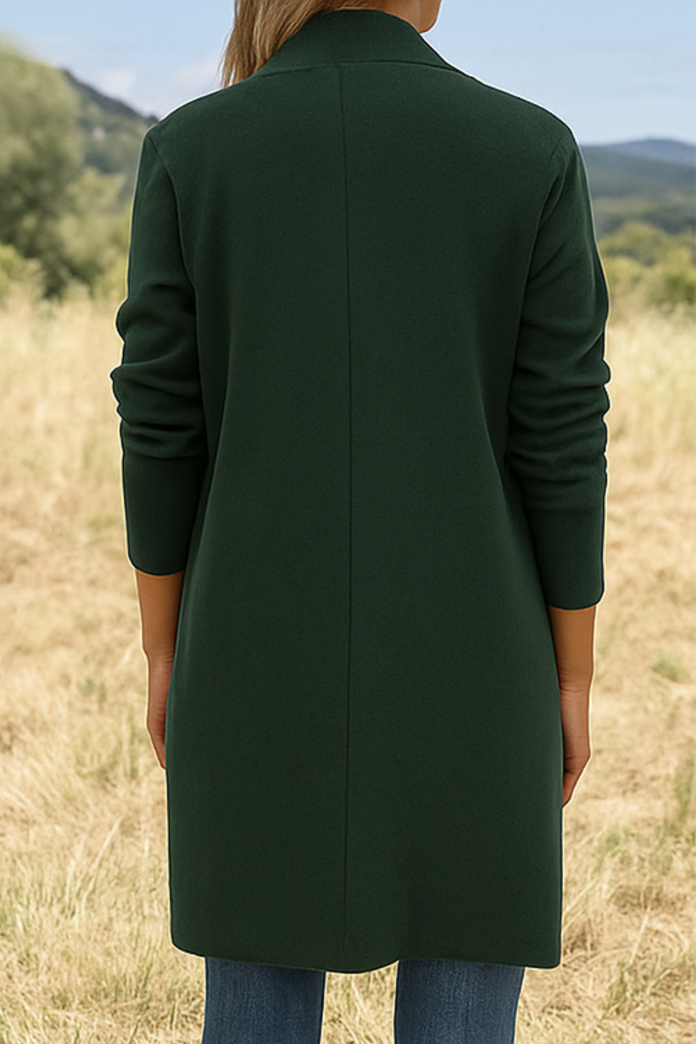 Nisha Long Cardigan Green