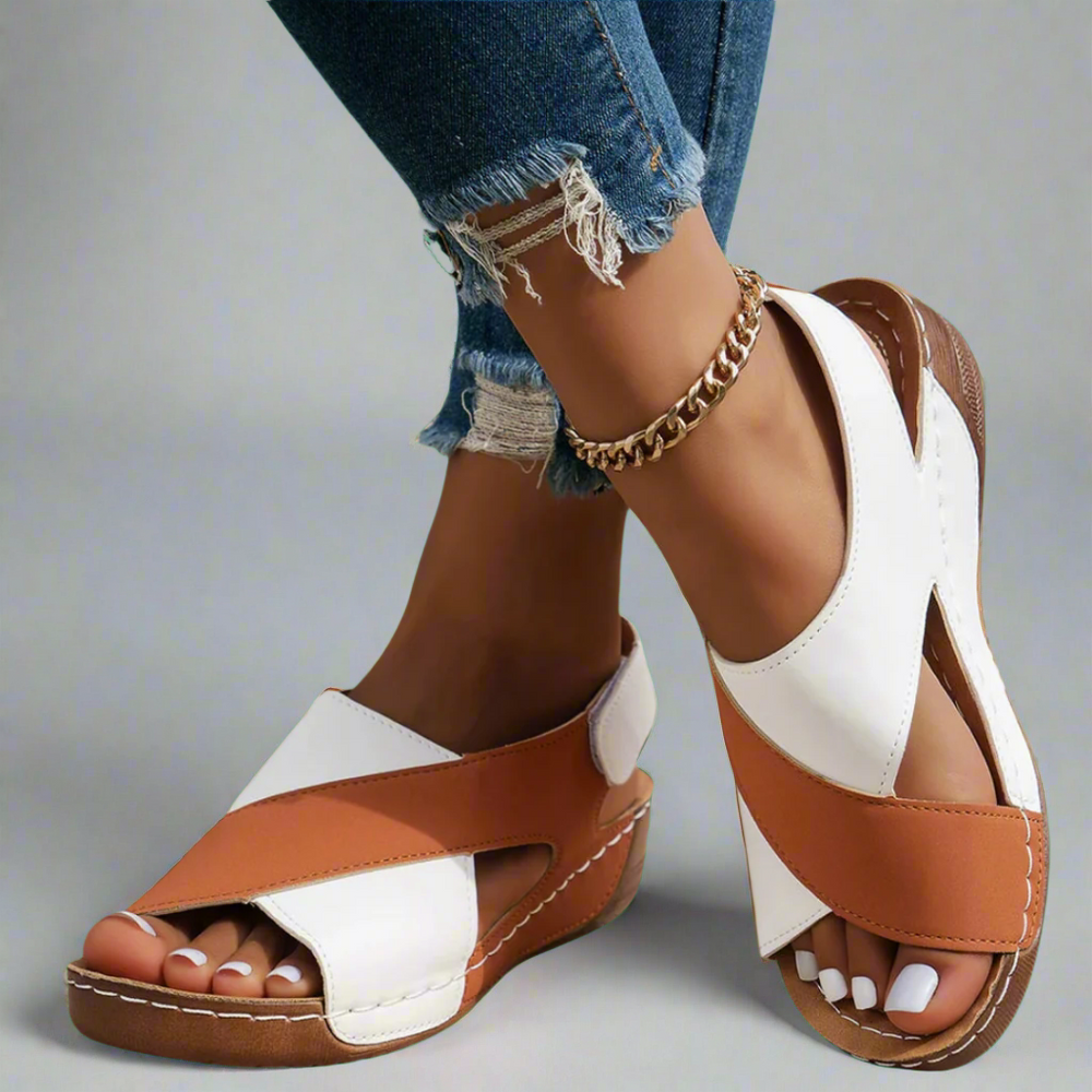 Eila Premium Wedge Summer Adjustable-Strap Sandals