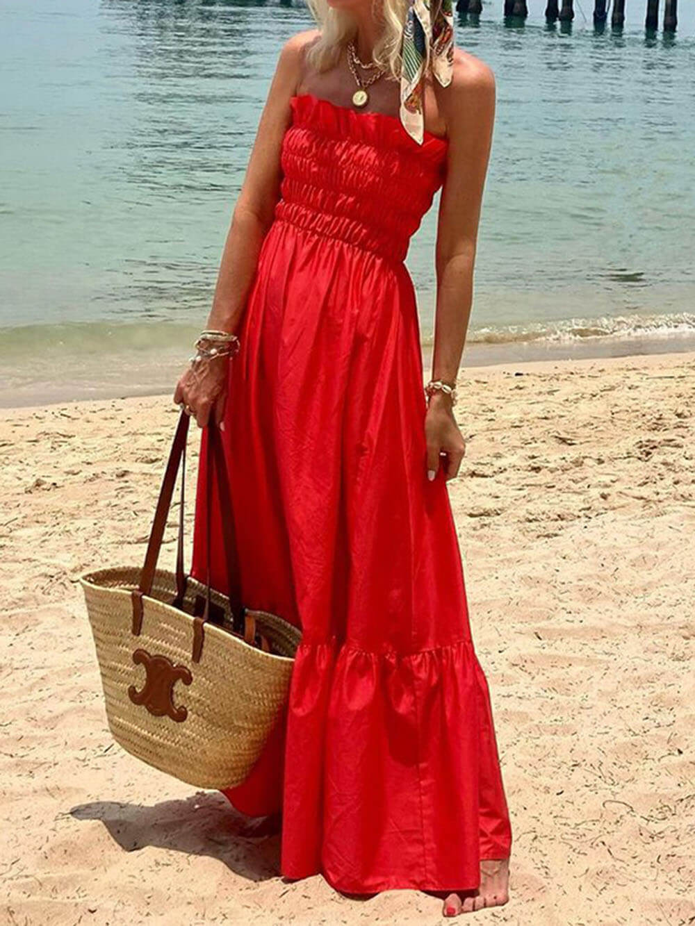 Off-Shoulder Maxi Dress Off-Shoulder