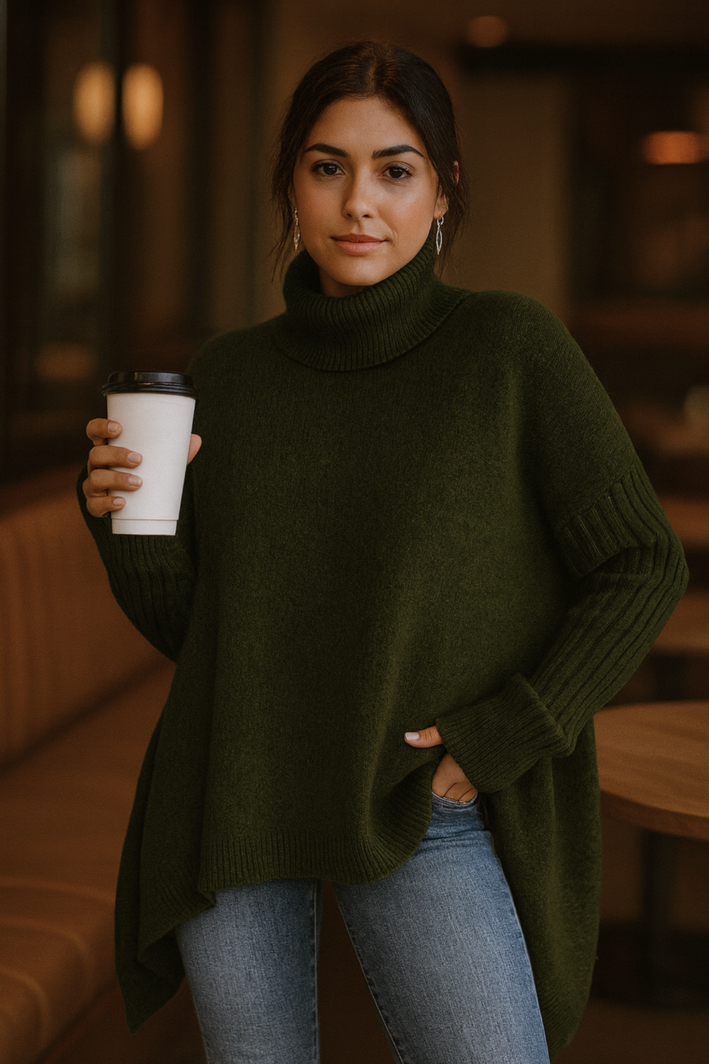 Bridgette Long Turtleneck Sweater