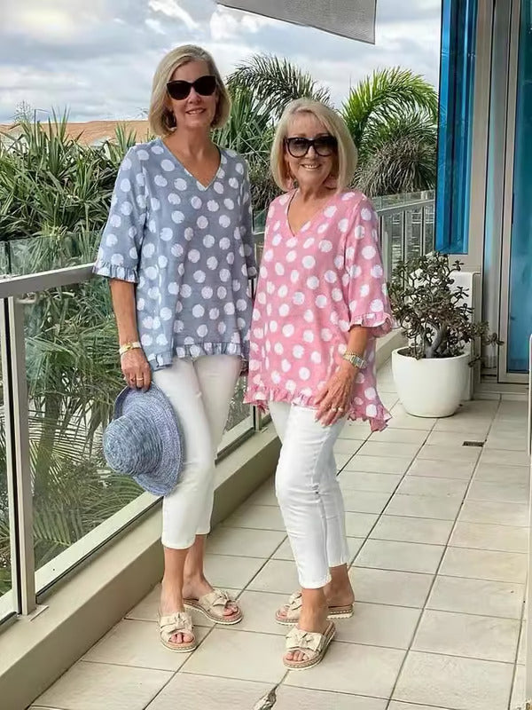 Bella Soft Polka Dot Designer Tunic Shirt for Women