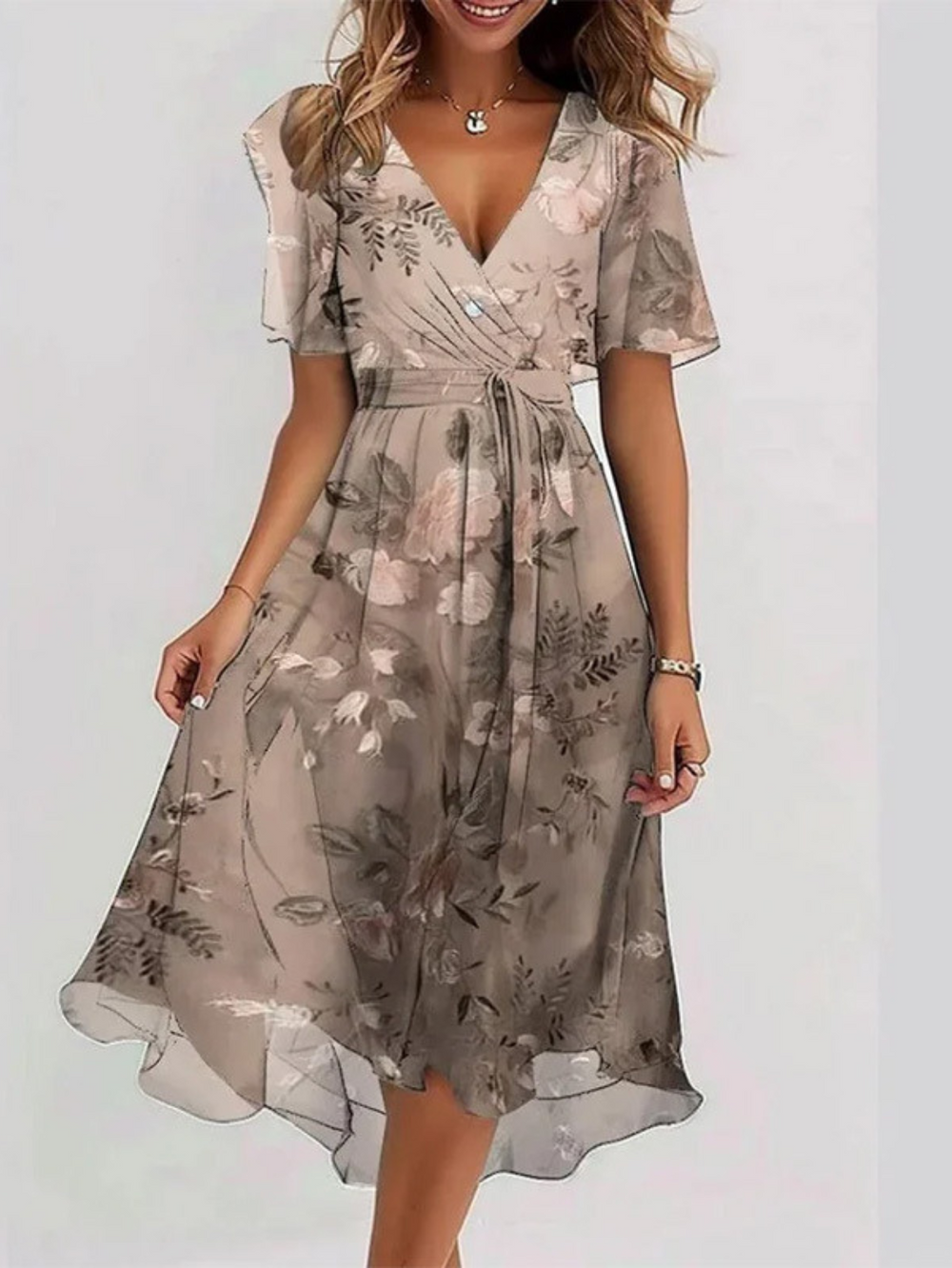 Elsinya Bohemian Style Gradient Ombre Loose Fit Dress