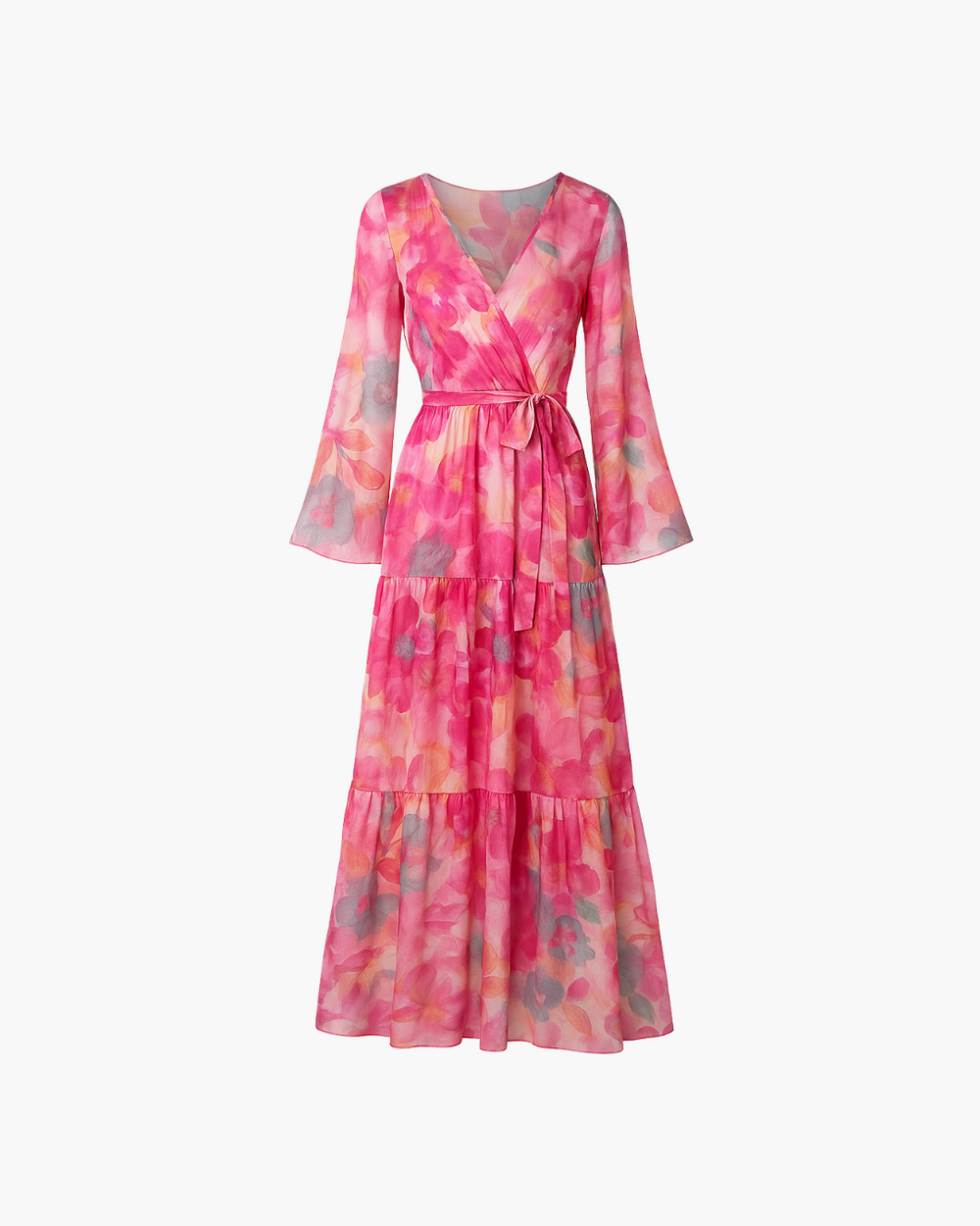 Georgina Silk-Blend Midi Dress, Effortless Elegance