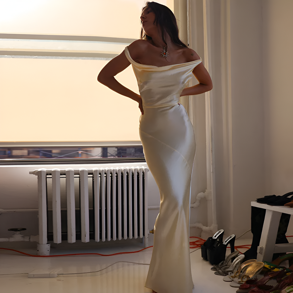 Off-Shoulder Maxi Dress