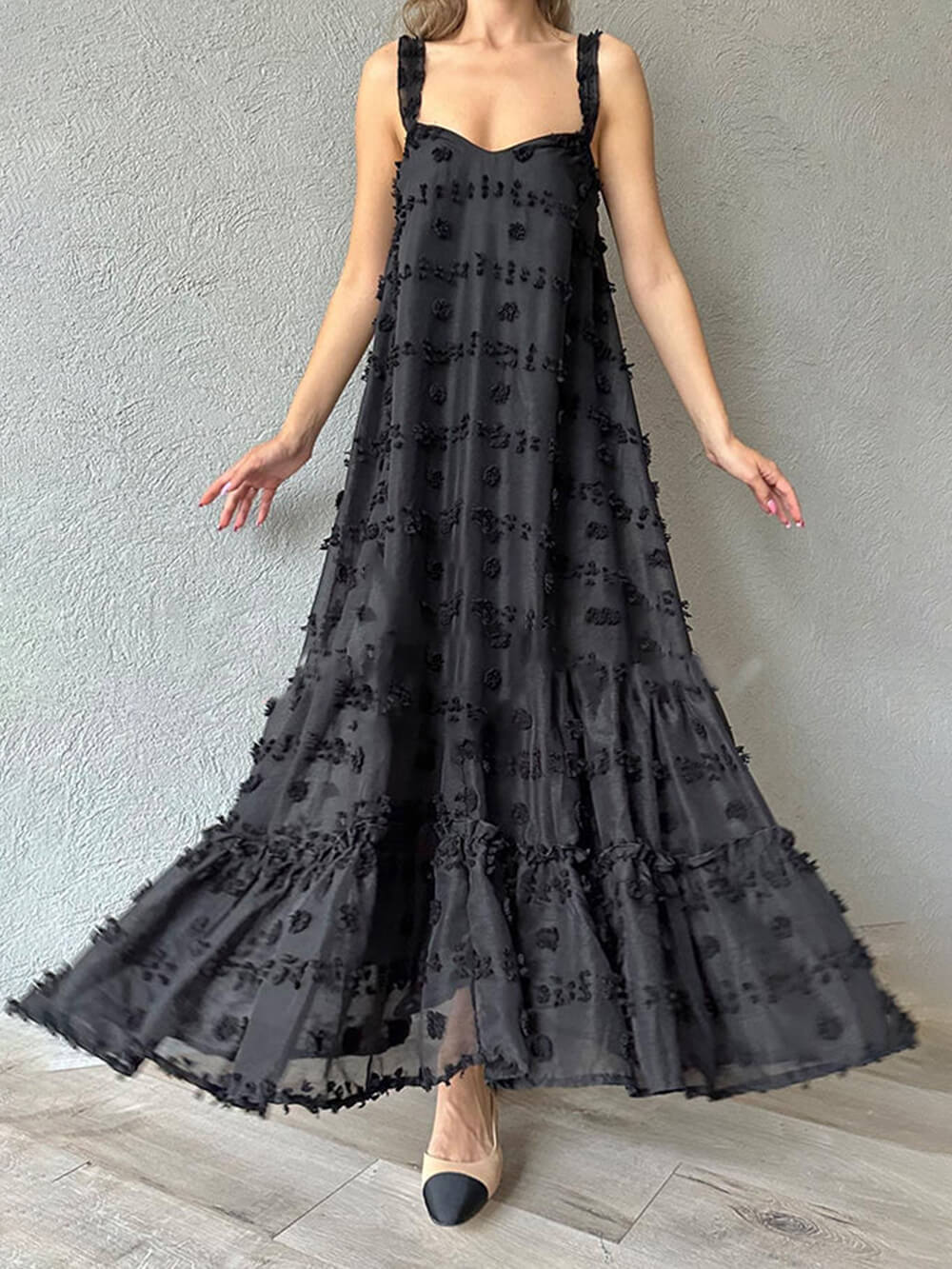 Blake Floral A-Line Tiered Maxi Dress