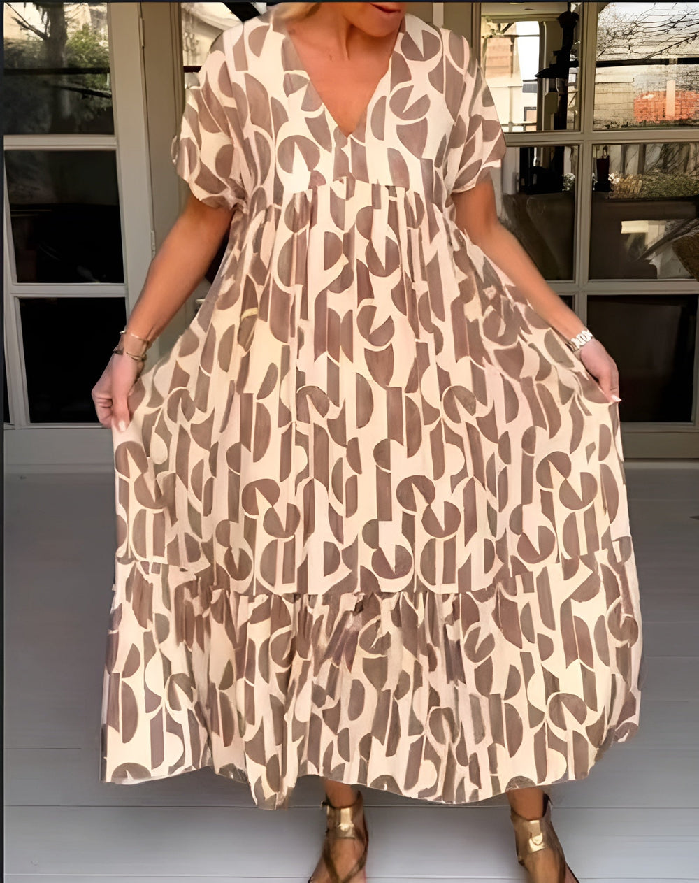 Colette Flowing V-Neck Dress