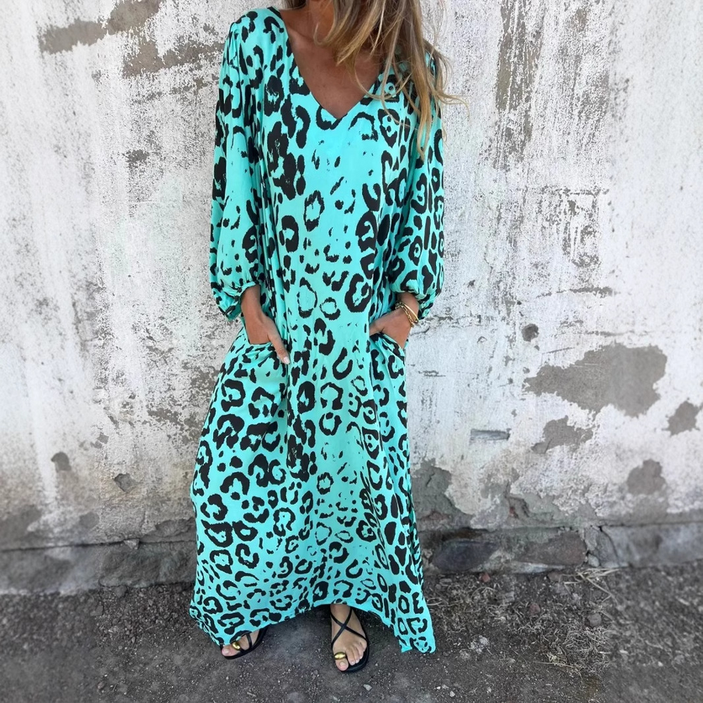 Denise Leopard Print Dress