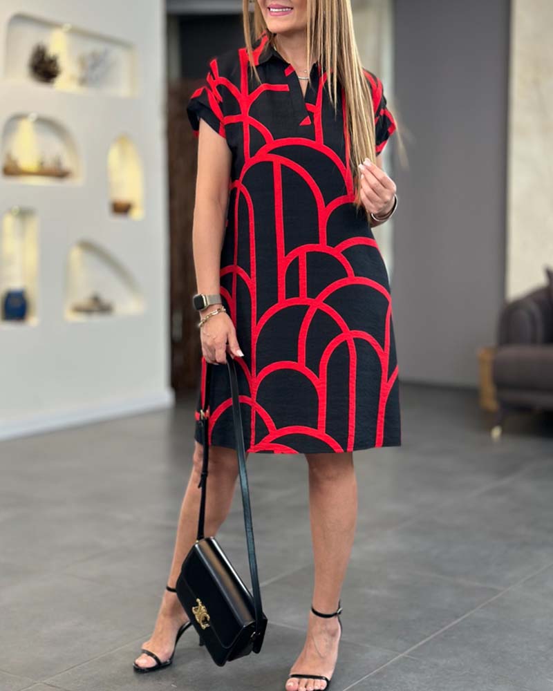 Maria Short Sleeve Relaxed Fit Everyday Midi Dress