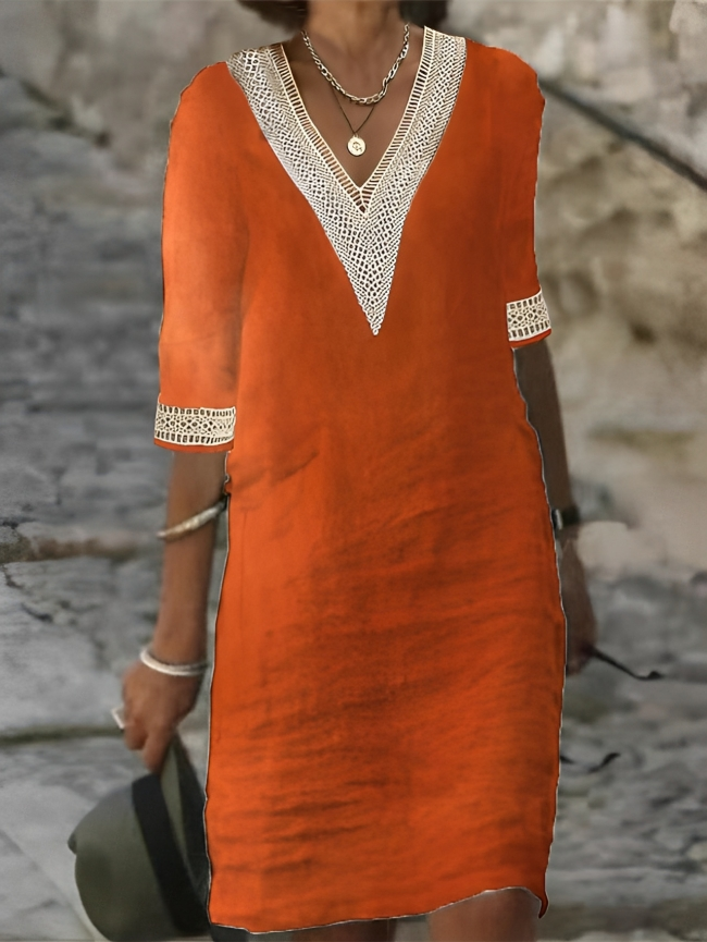 Julia Dress aus Leinen-Baumwolle