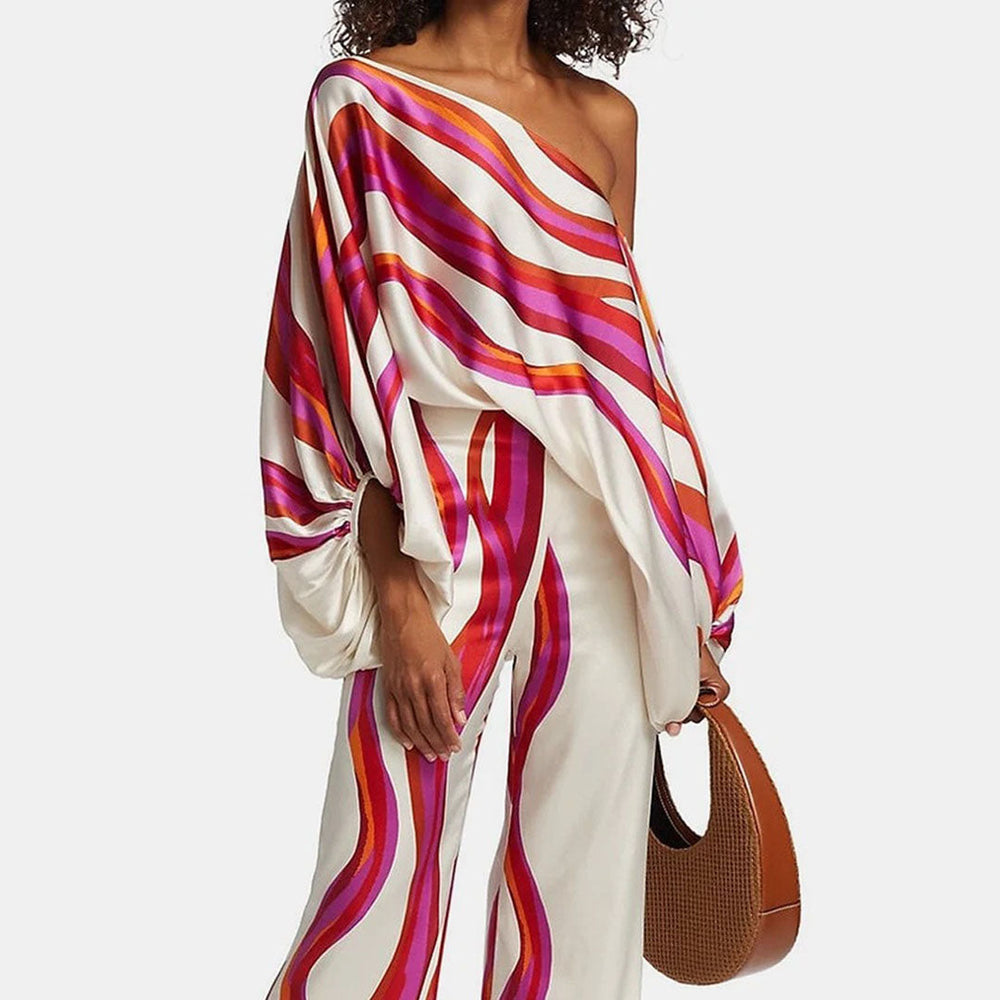Melia One-Sleeve Wide-Leg