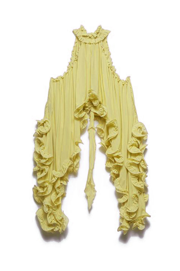 Romantic Drama Halter Ruffle Top