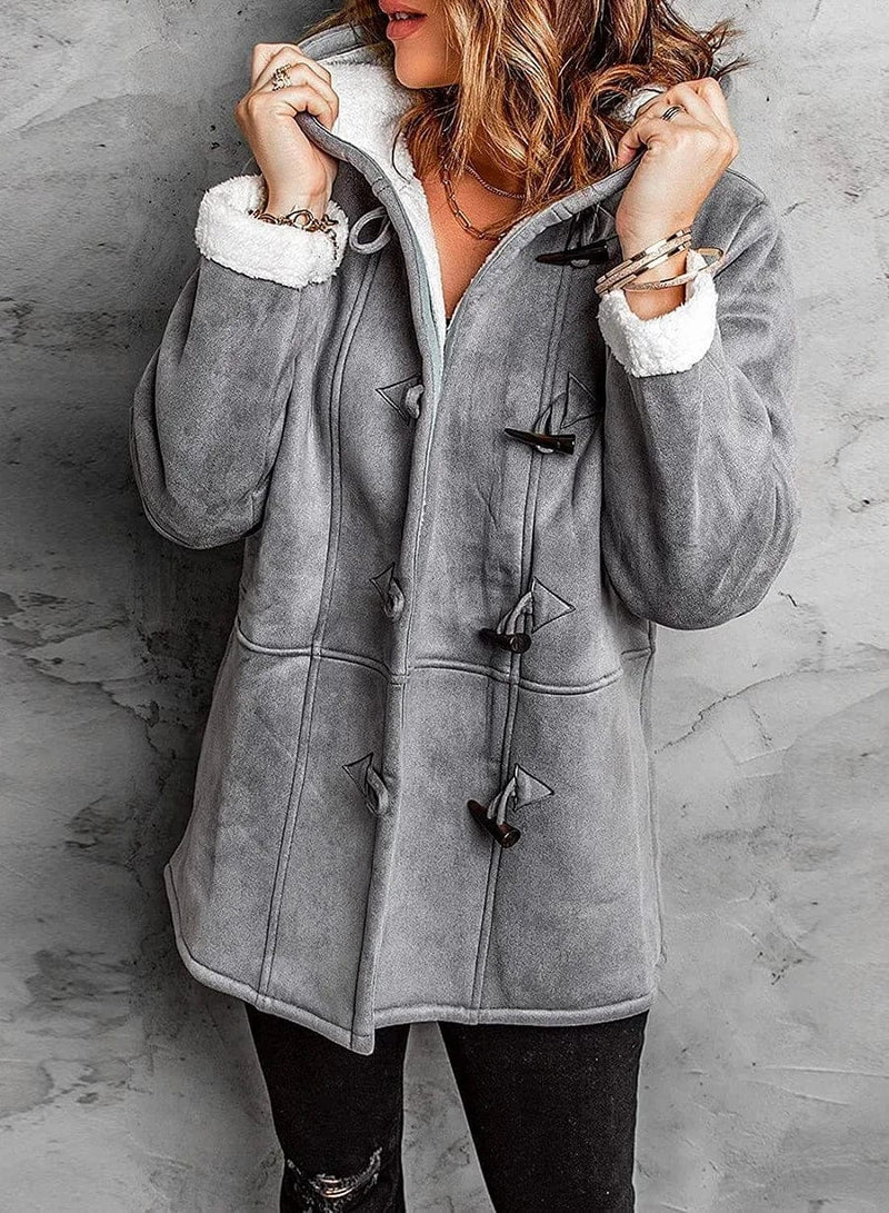 Charlotte | Polyester Cotton Winter Fleece-Lined Jacket