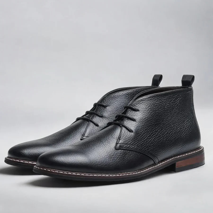Davide Non-Slip Cushioned Faux Leather Chukka Boots
