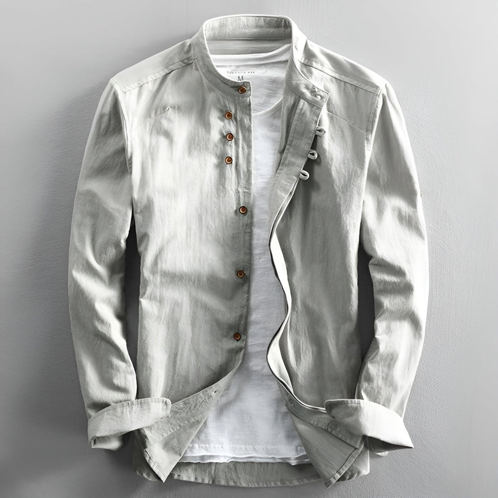 Anders Japanese-Style Linen Blend Shirt
