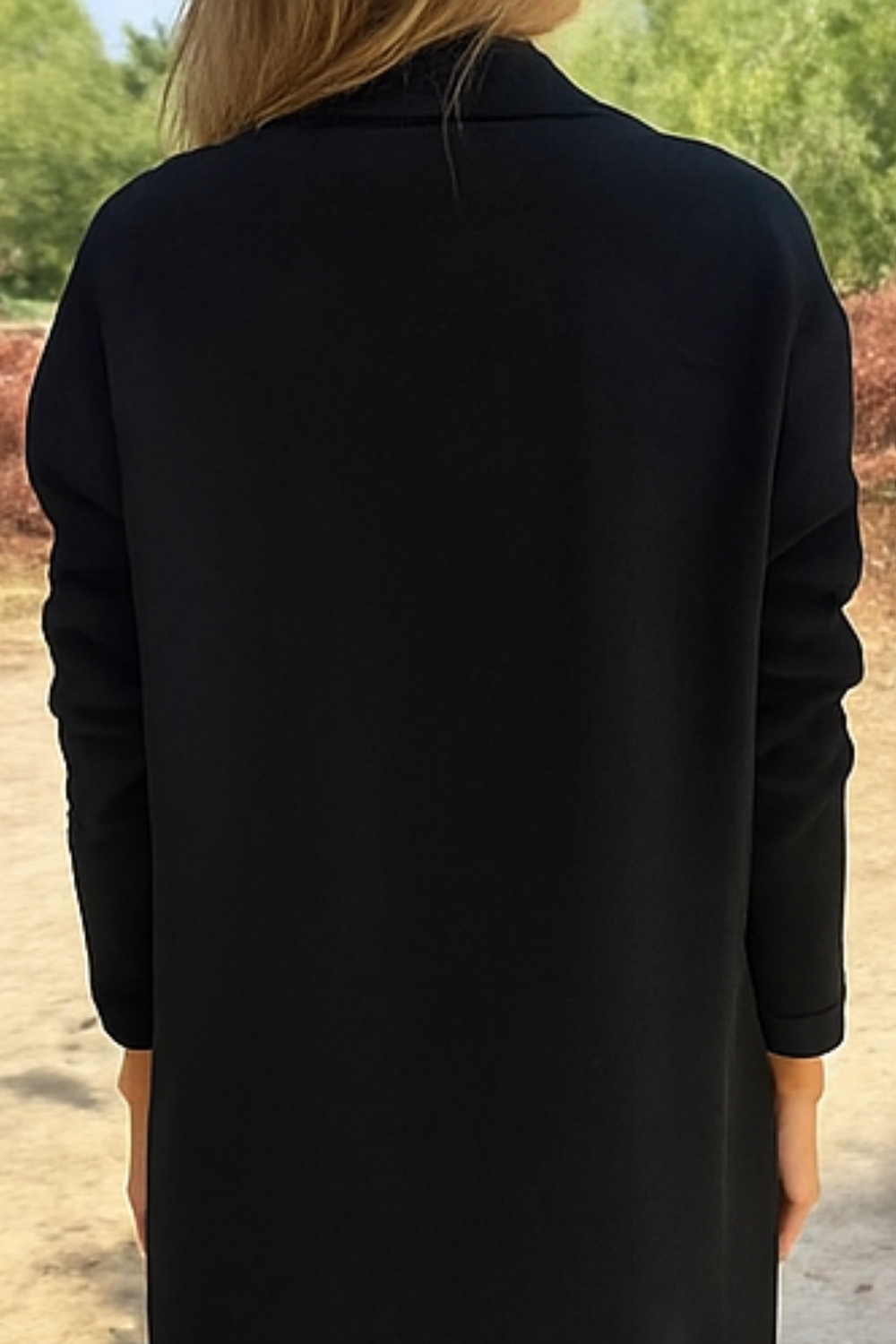 Nisha Long Cardigan Black