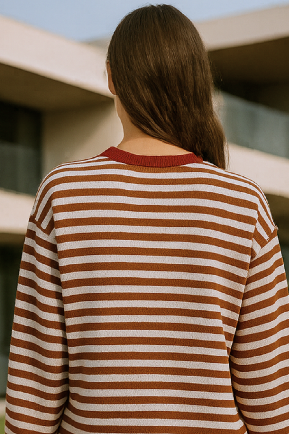 Dahlia Striped Cotton Sweater