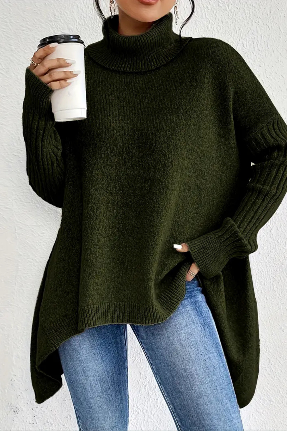 Bridgette Long Turtleneck Sweater
