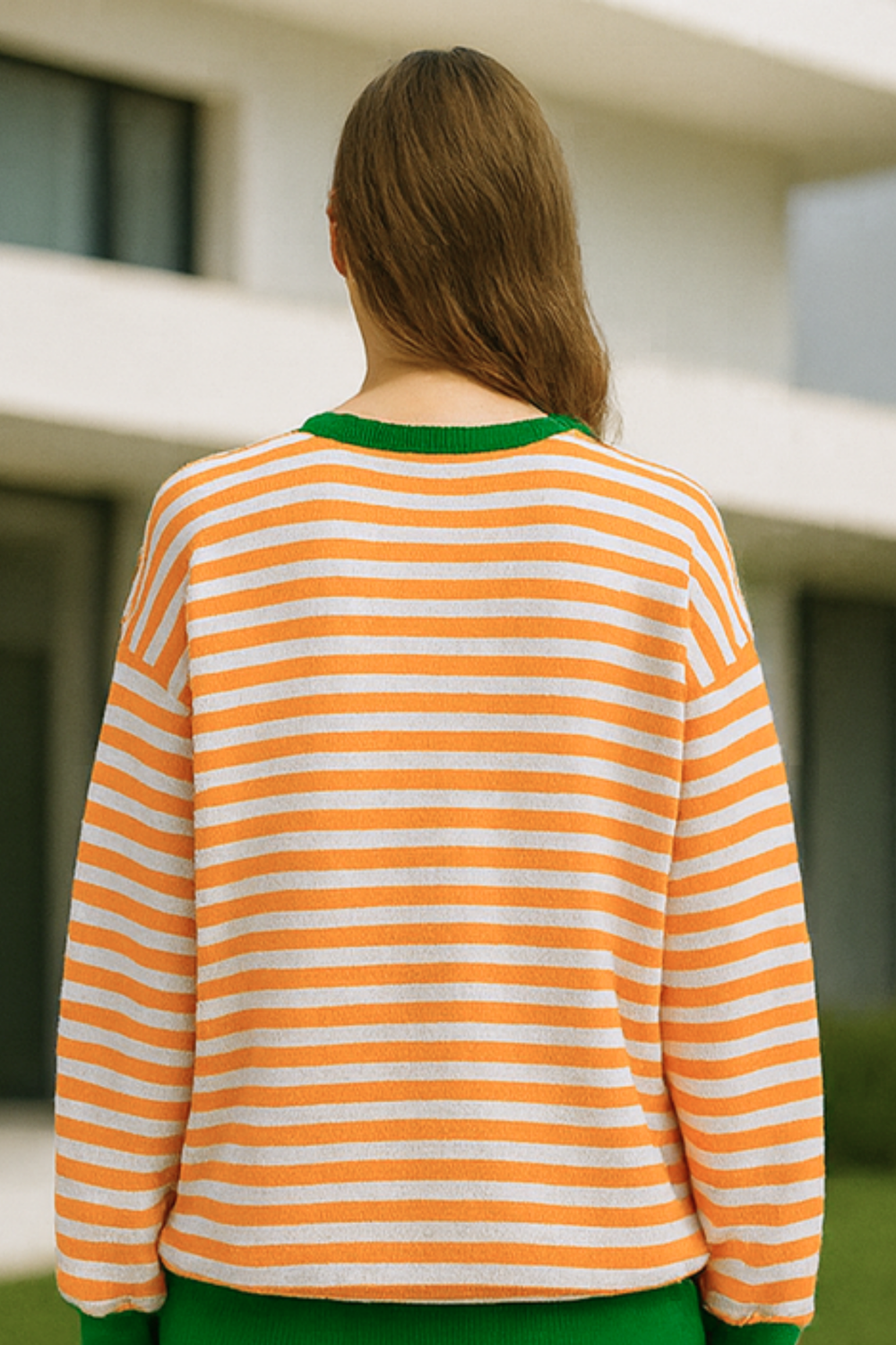Dahlia Striped Cotton Sweater