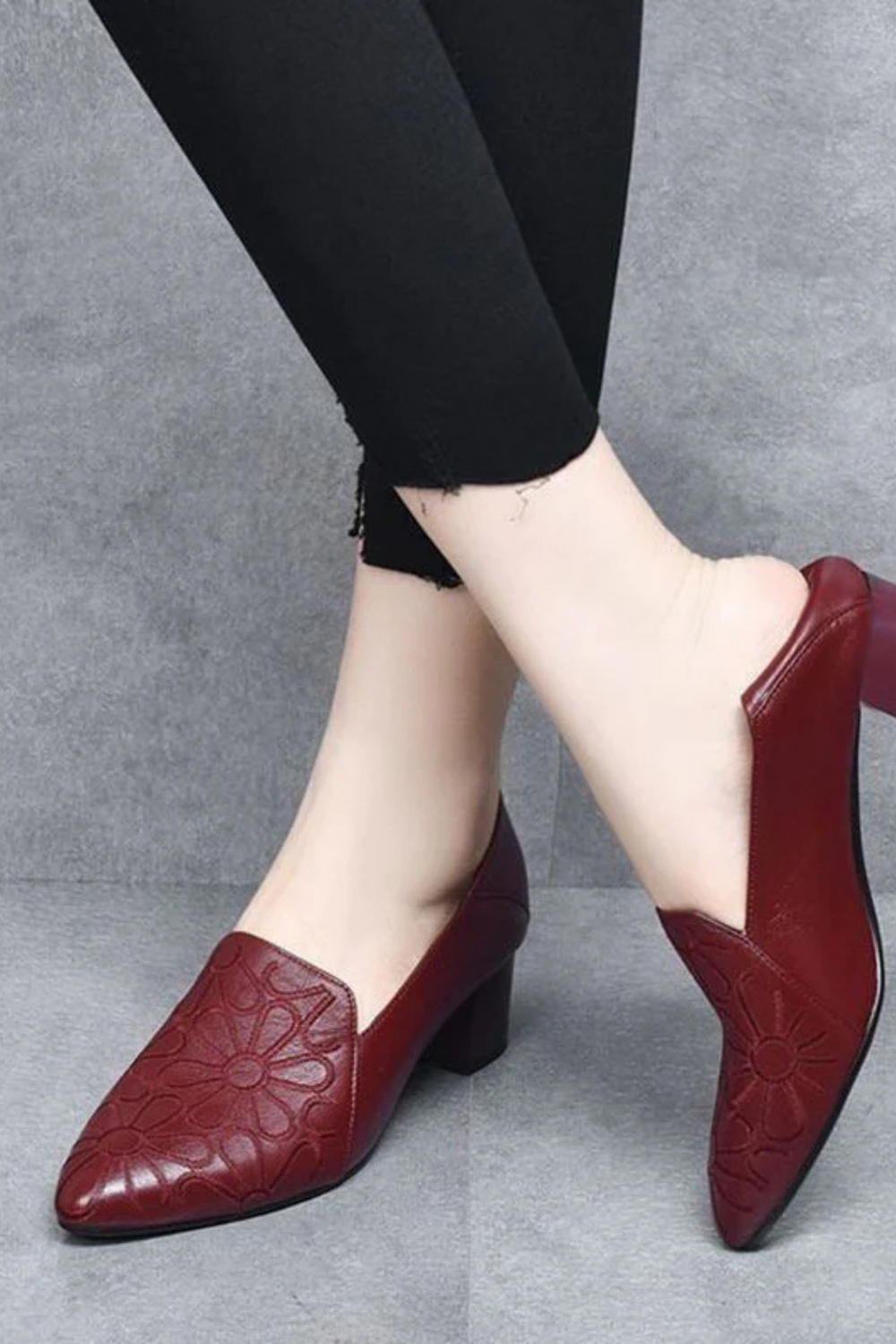 Marlene Vegan Leather Pumps Red