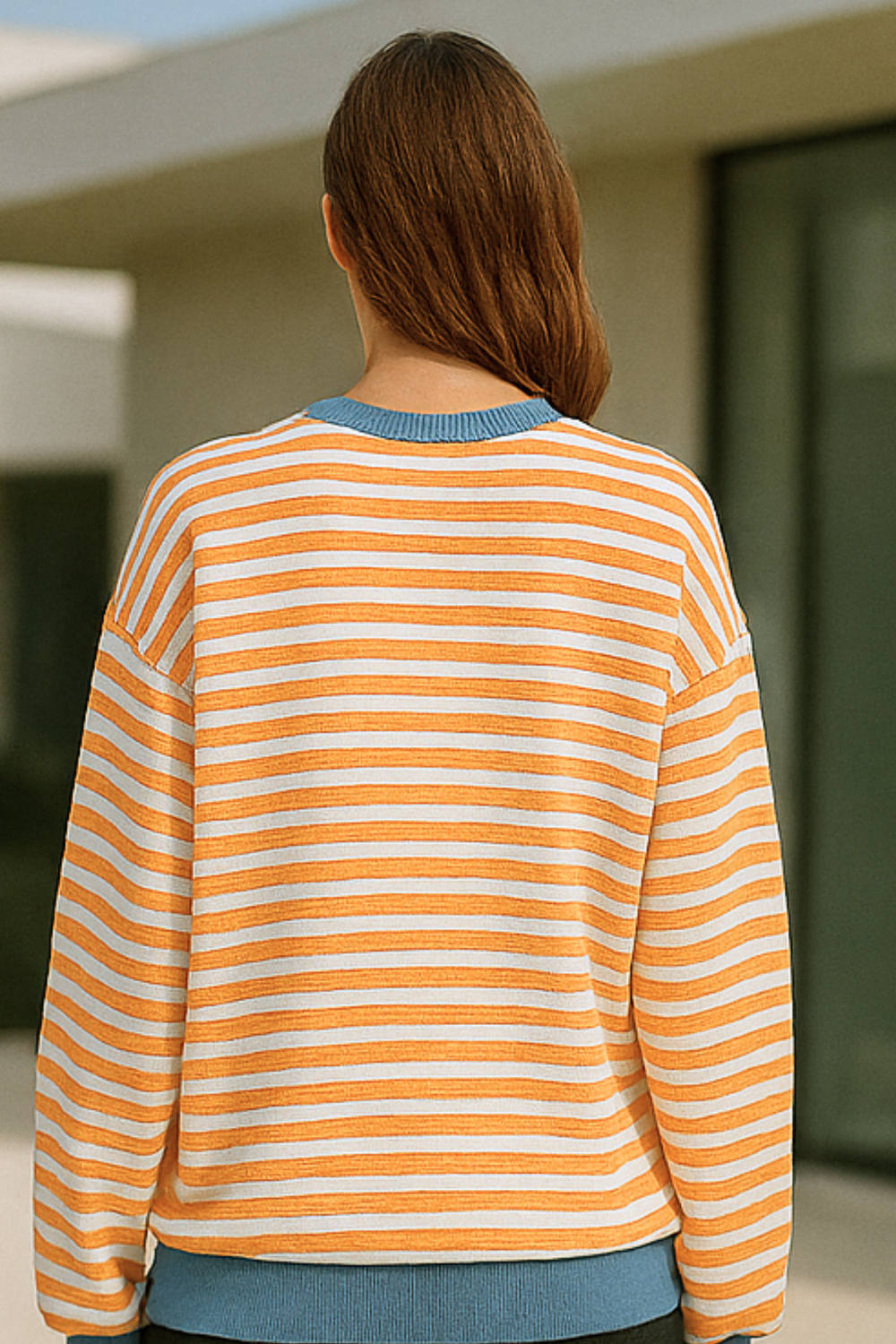 Dahlia Striped Cotton Sweater