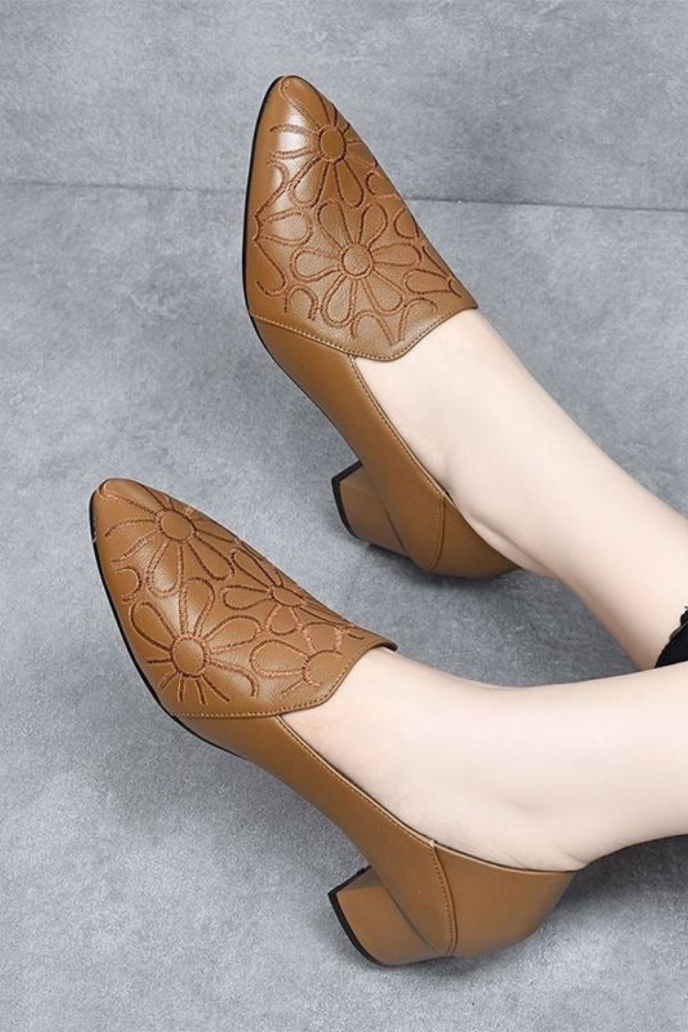 Marlene Vegan Leather Pumps Braun