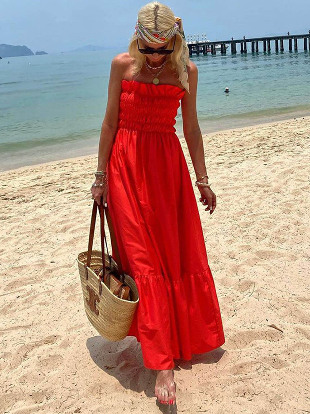 Off-Shoulder Maxi Dress Off-Shoulder