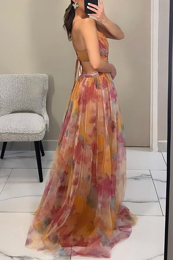 Elanisse Floral Print Maxi Dress