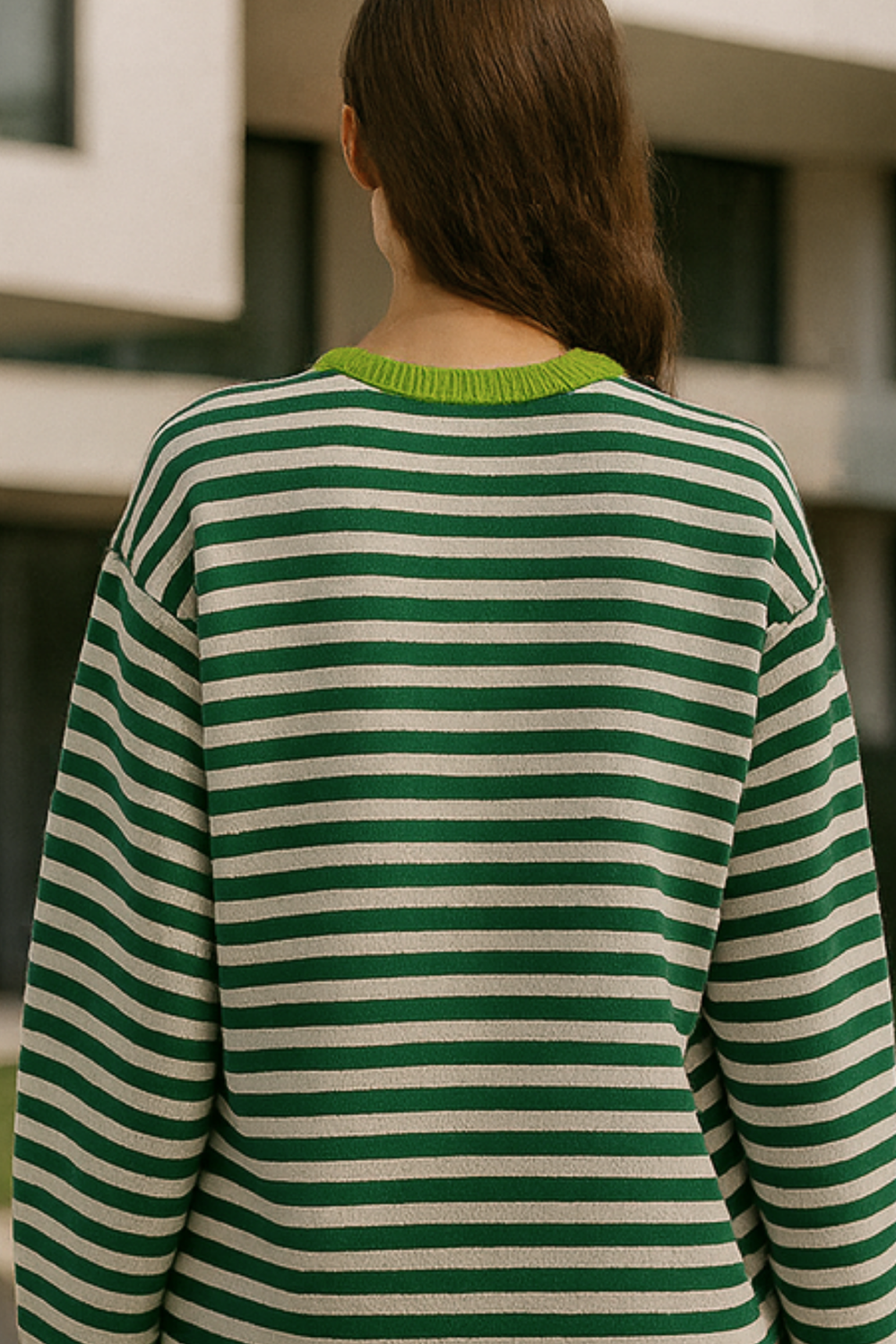 Dahlia Striped Cotton Sweater