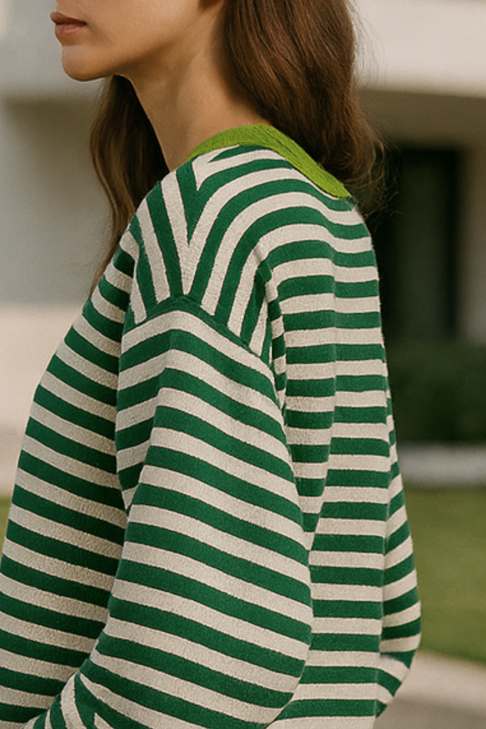 Dahlia Striped Cotton Sweater