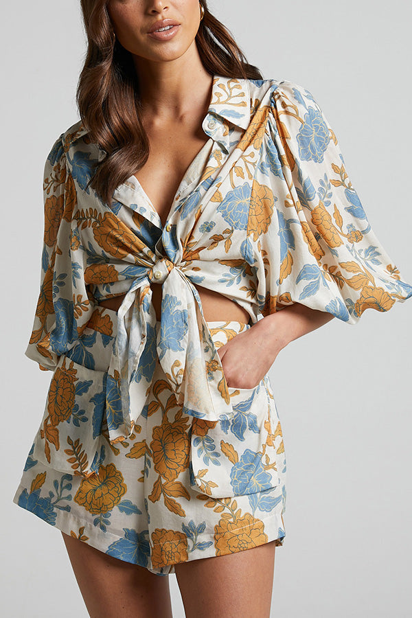 Hawaii Floral Beach Set with Shorts