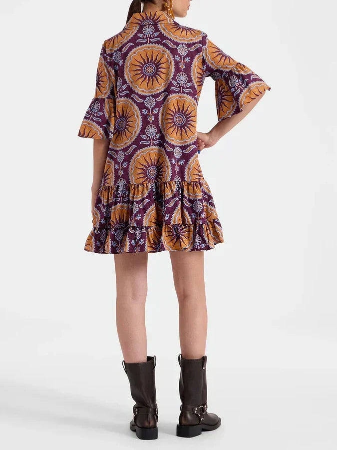 Mini Dress Tiered Waist