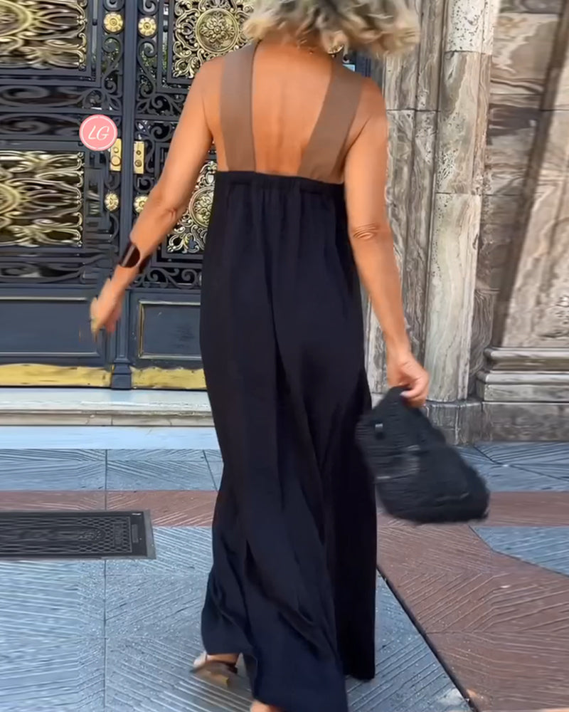 Alira Backless Flowing Dress for Special Occasions