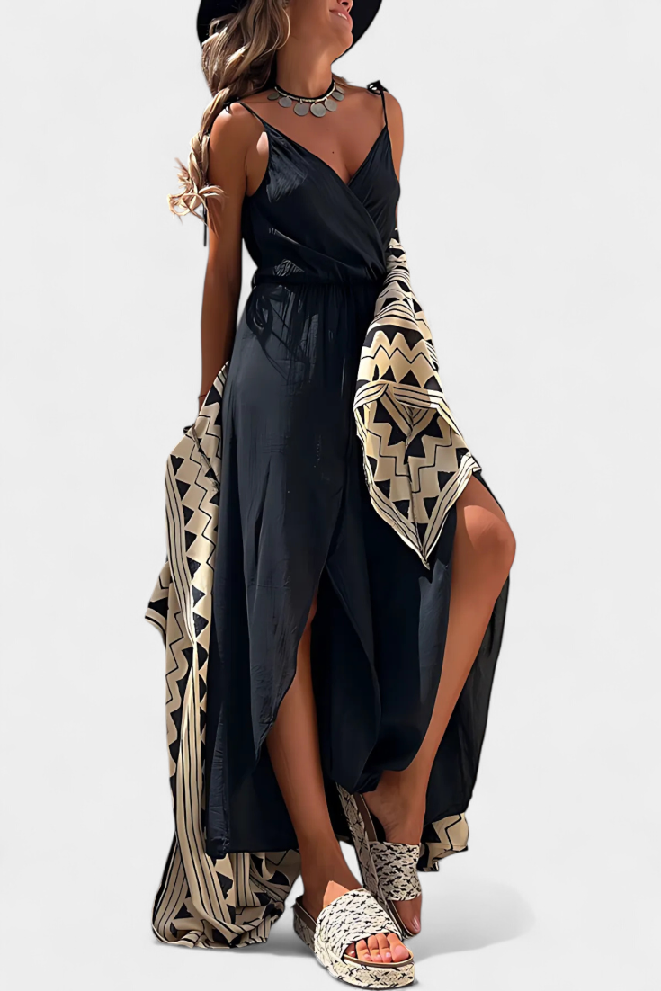 Myra Cotton Side-Slit Dress