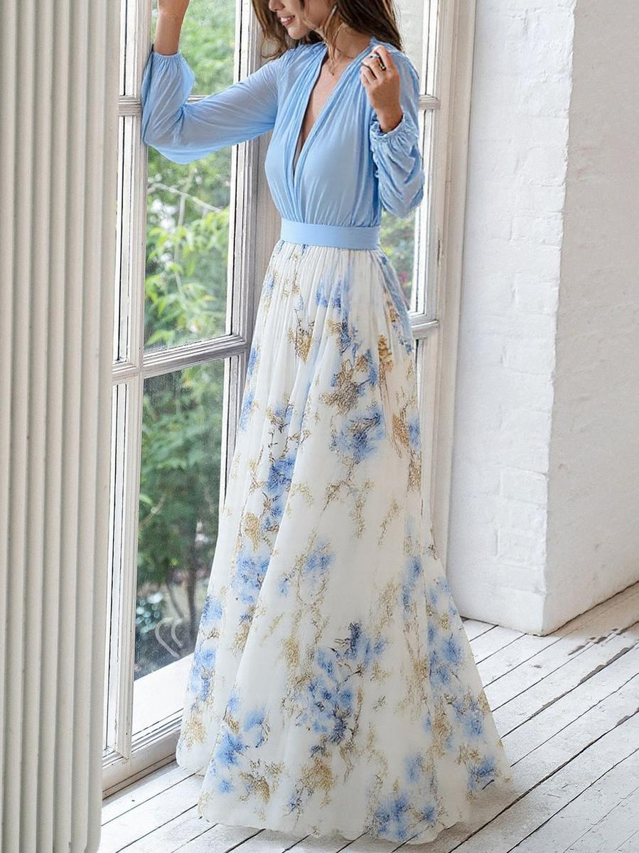Cora Modern Style Radiant Floral Designer Dress for Women