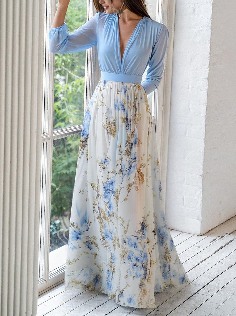 Cora Modern Style Radiant Floral Designer Dress for Women
