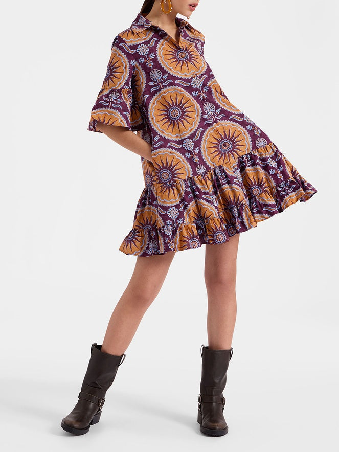 Mini Dress Tiered Waist