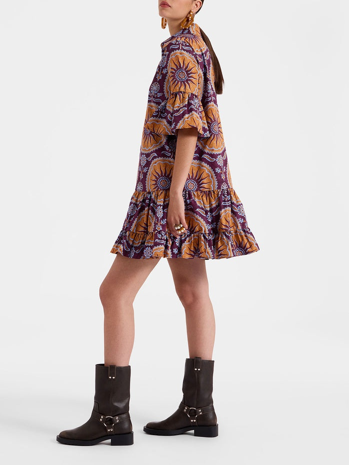 Mini Dress Tiered Waist