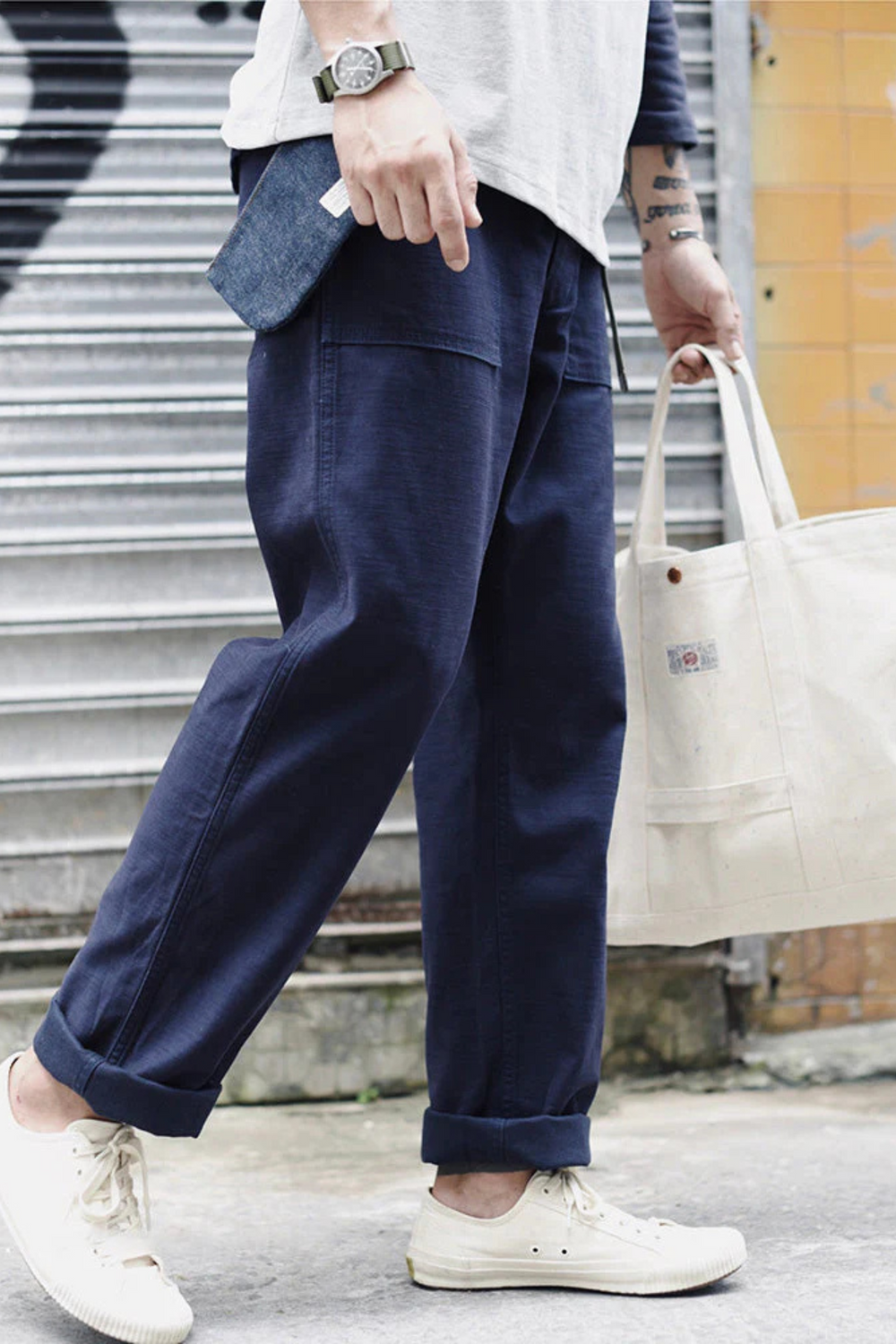 Craig Military-Inspired Straight Pants