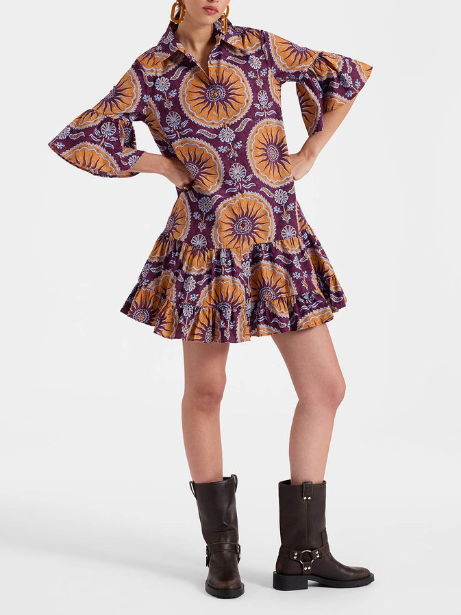 Mini Dress Tiered Waist