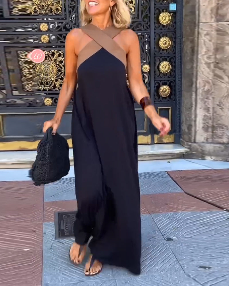 Alira Backless Flowing Dress for Special Occasions