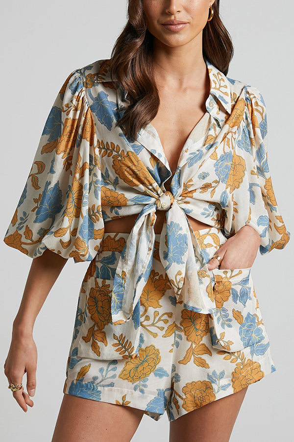 Hawaii Floral Beach Set with Shorts