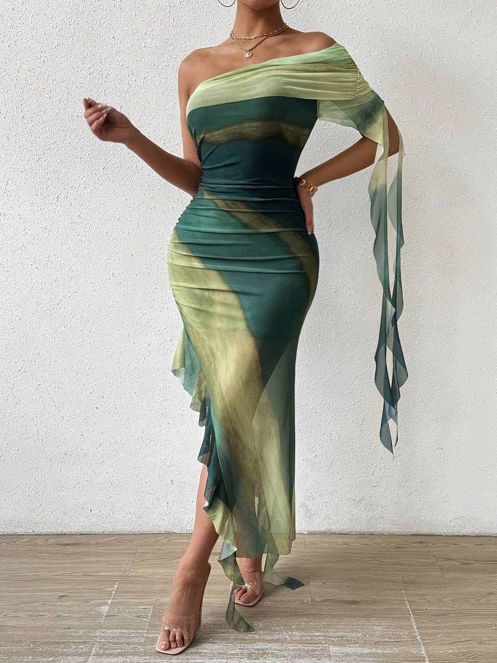 Sophia Off-Shoulder Asymmetrical Dress