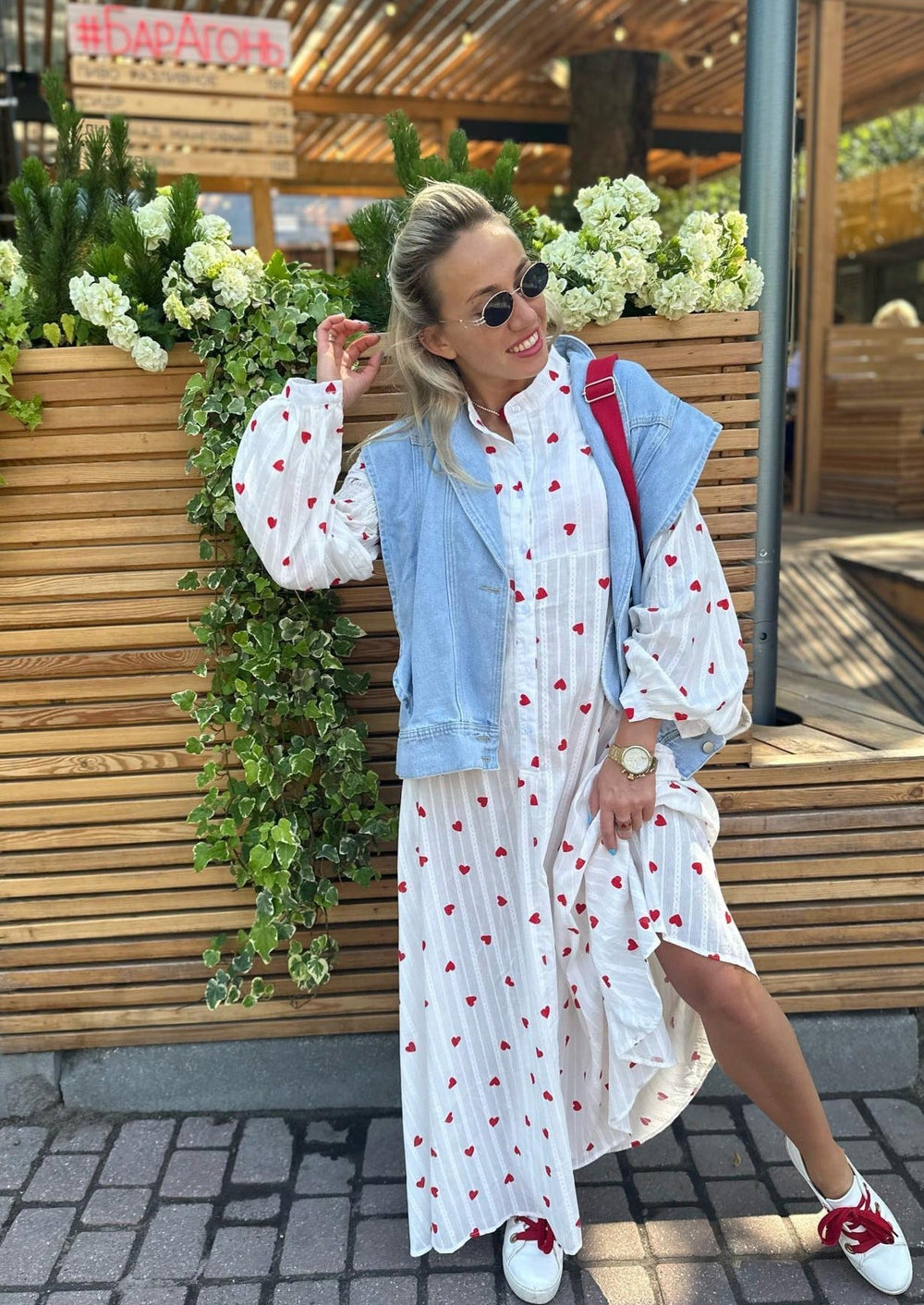 Julia Heart Print Dress