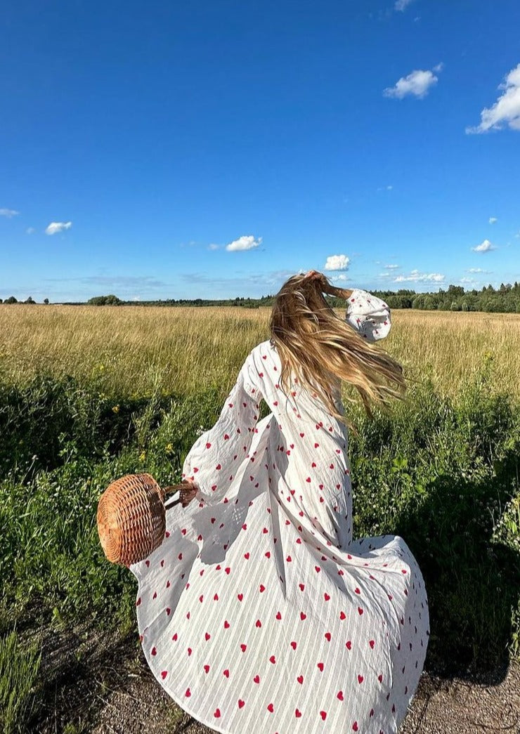 Julia Heart Print Dress