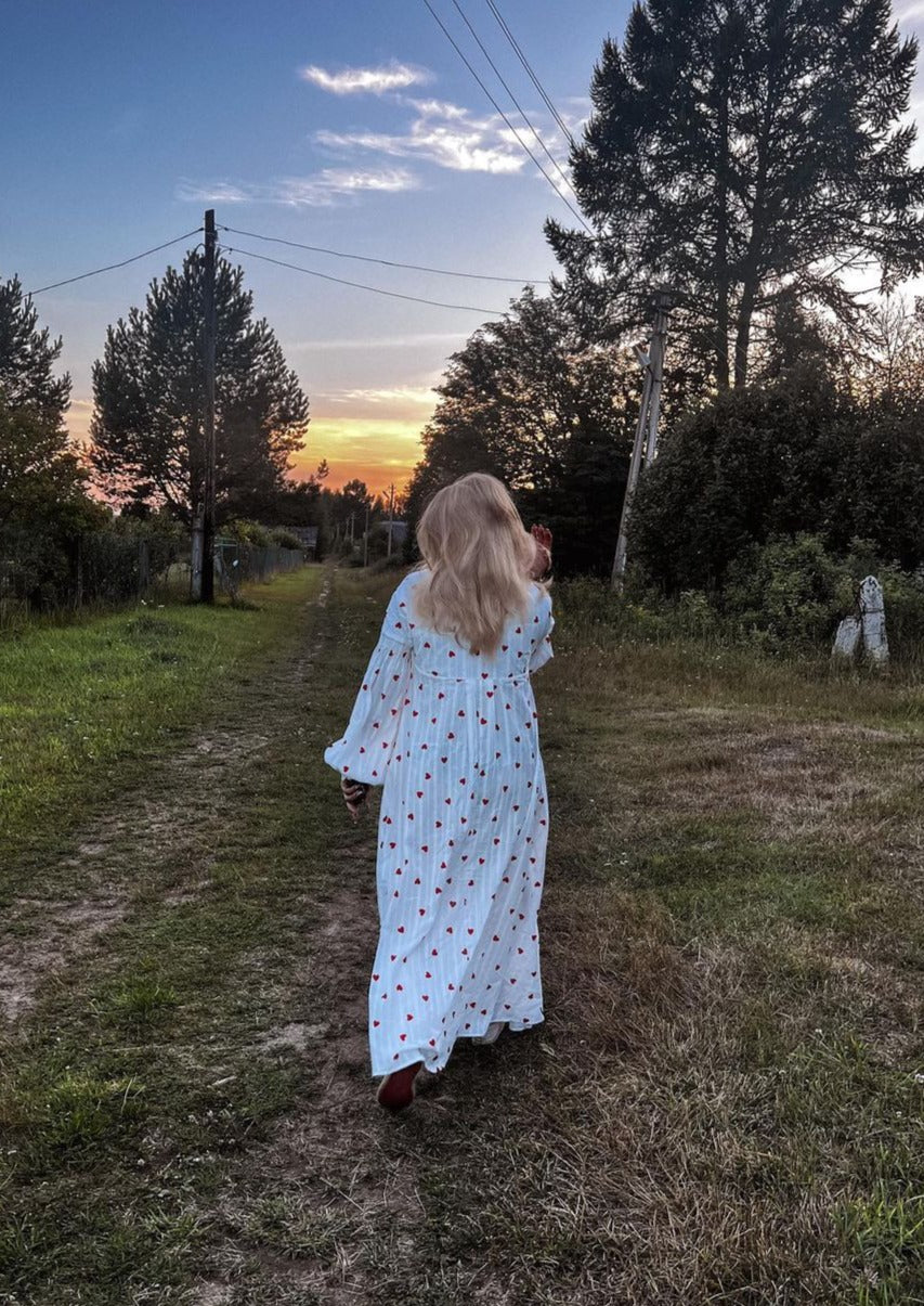 Julia Heart Print Dress