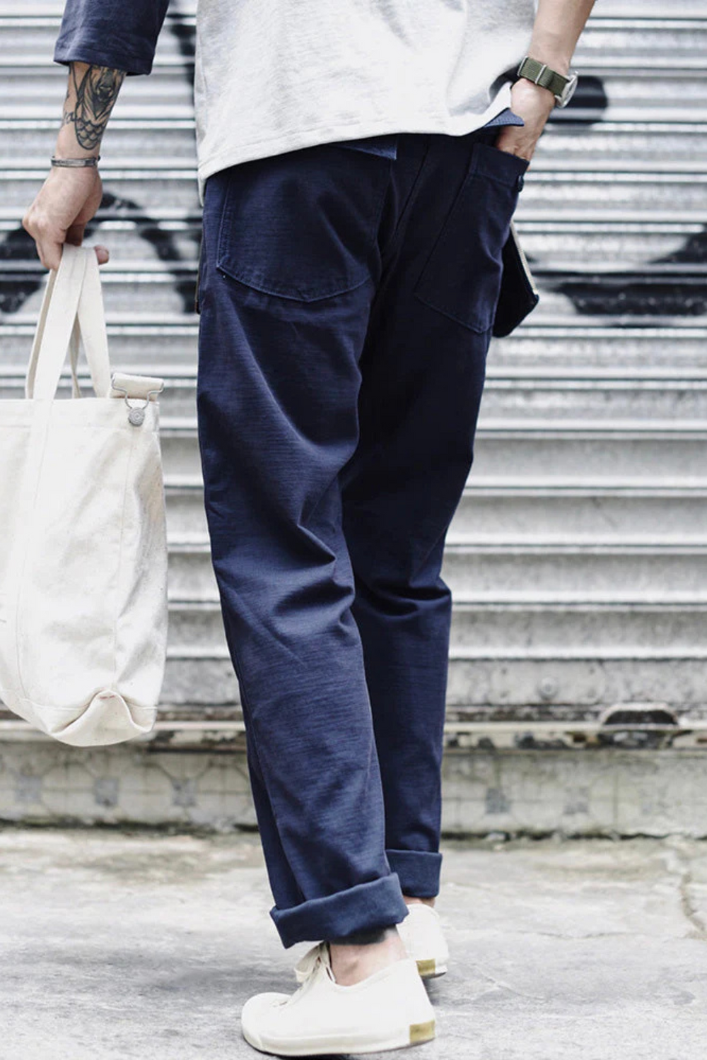 Craig Military-Inspired Straight Pants