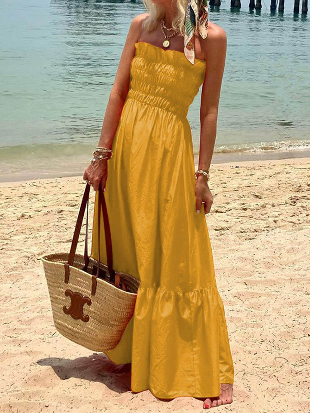 Off-Shoulder Maxi Dress Off-Shoulder